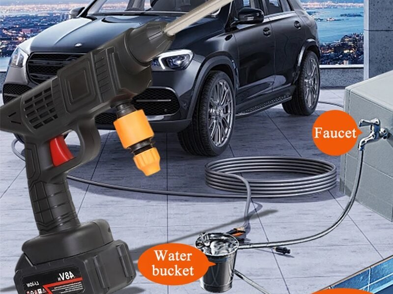 Turui Nettoyeur HP sans fil TR-8106, 30 bar, 24 V, 18000mAh, 4L/min , moteur cuivre, CE, auto/agricole/animaux